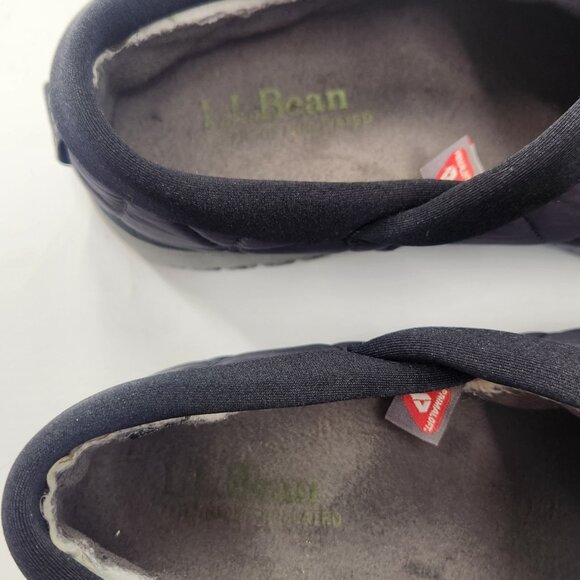 L.L. Bean Ultralight PrimaLoft Slip On Shoes Womens M Black Waterproof Slippers - Picture 7 of 8
